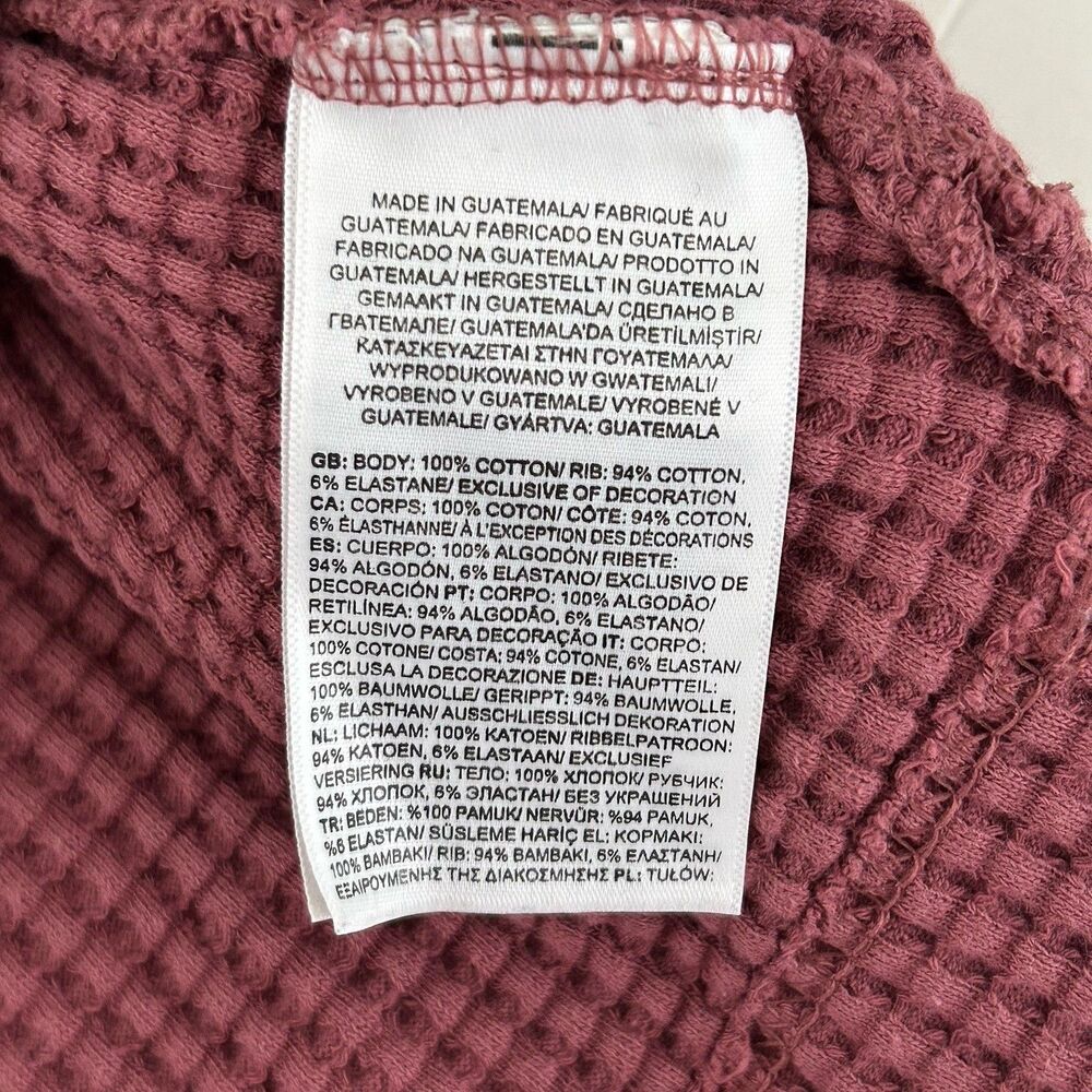 The North Face Shirt Womens XL Chabot Waffle Knit Thermal Mauve Hiking Outdoors - Picture 8 of 9